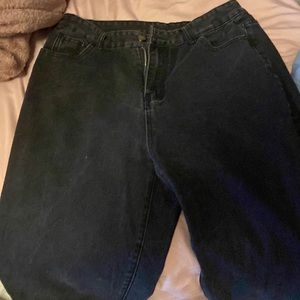 black wide leg jean. SHEIN L (10-12)